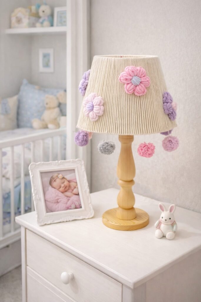 Makrome bebek kapı süsü